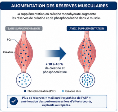Augmentation des réserves musculaires