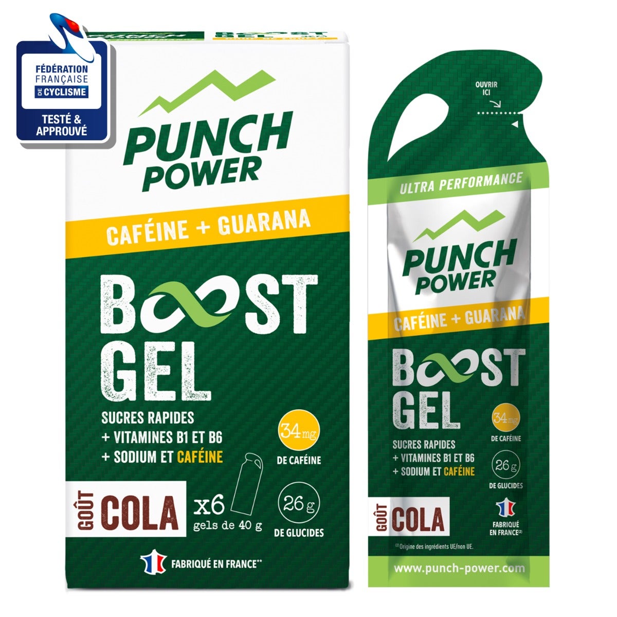 Boost Gel - Caféine & Guarana - Goût Cola
