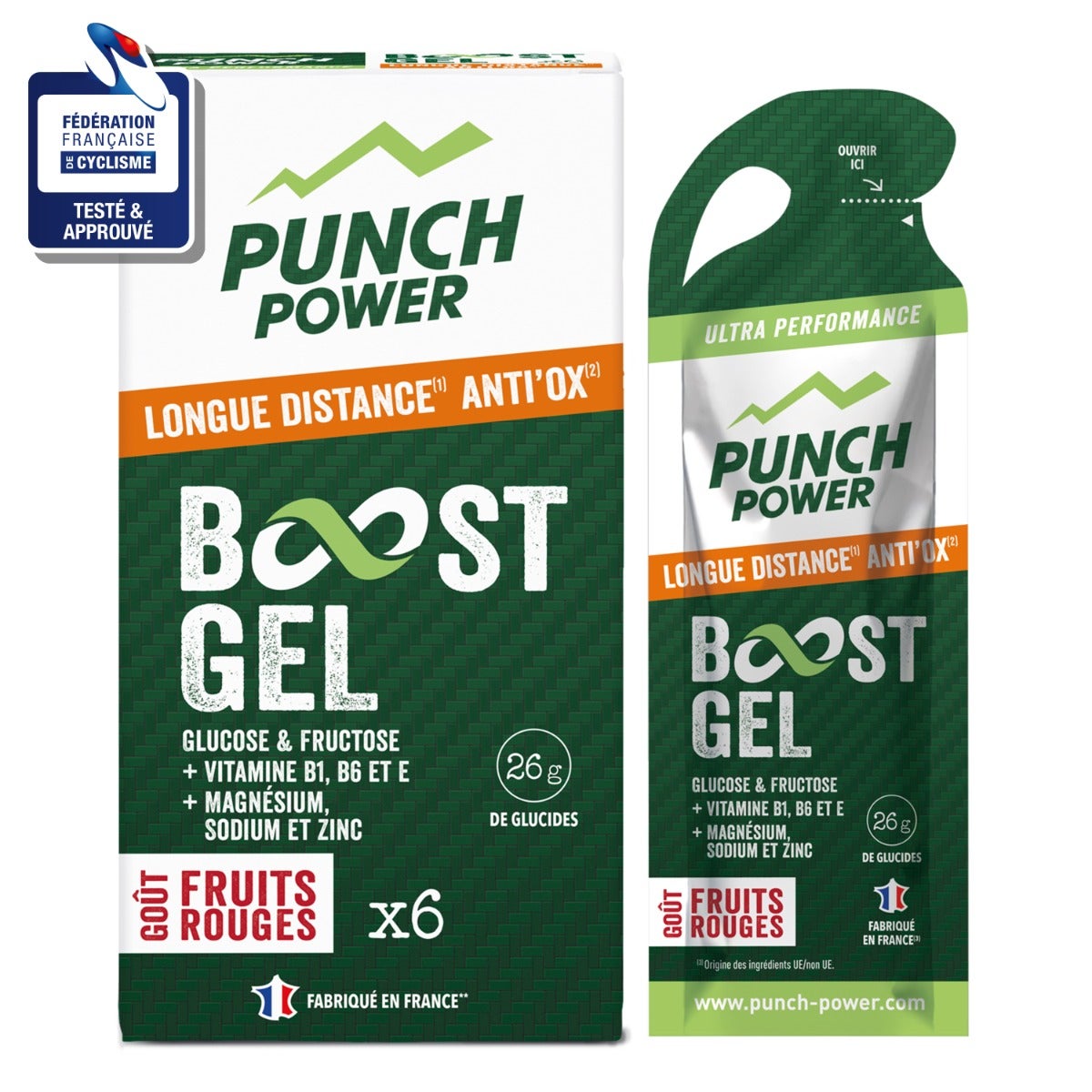 PUNCH POWER BOOST GEL - longue distance antiox - fruits rouges