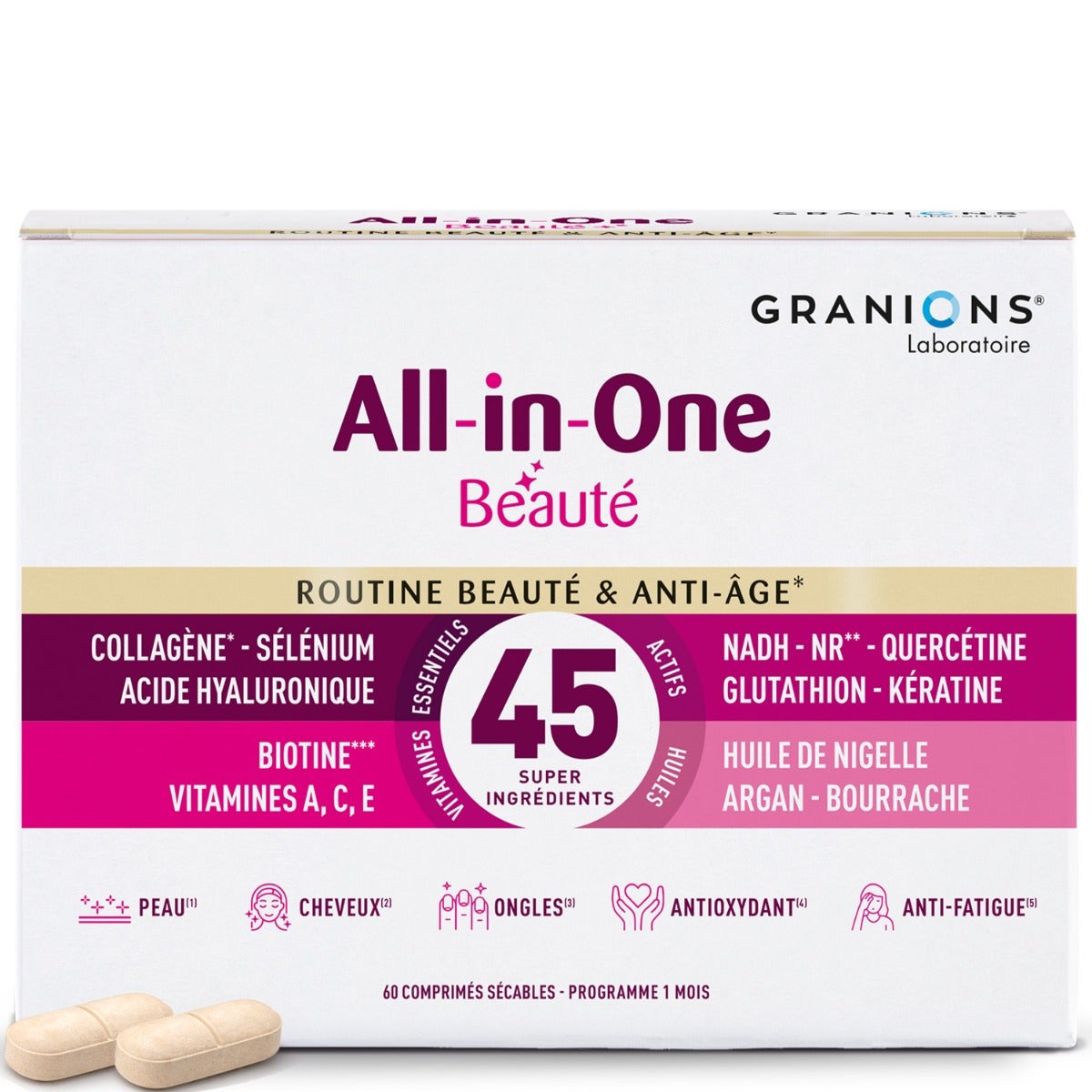 Granions All In One Beaute 60 Comprimes - Image 3