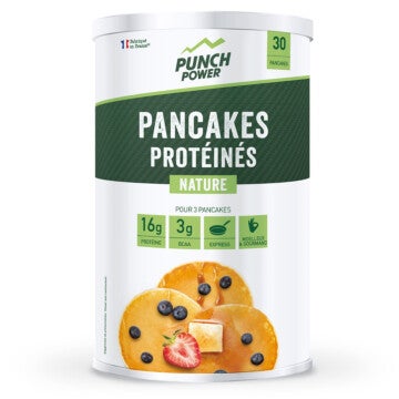 Pancake Hyperprotéinés saveur nature - 400g - Pour 10 service de 3 pancake - 16 g de protéines - face