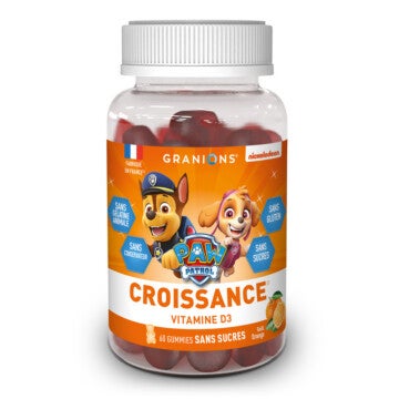 Pat patrouille - croissance - vitamine D3 - 60 gummies sans sucres - granions
