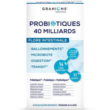 Granions - Probiotiques 40 milliards - Flore Intestinale 