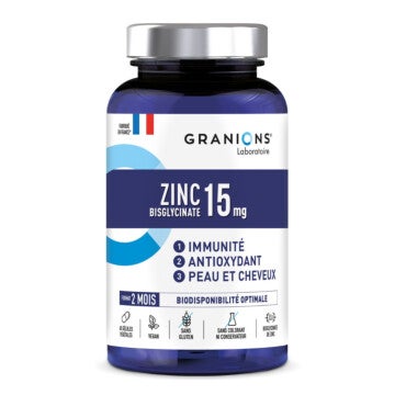 Zinc GRANIONS Bisglycinate 15mg - 60 gélules