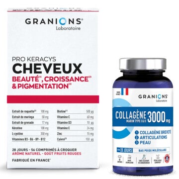 Pack Pro Keracys beauté cheveux + collagène marin 1 et 2