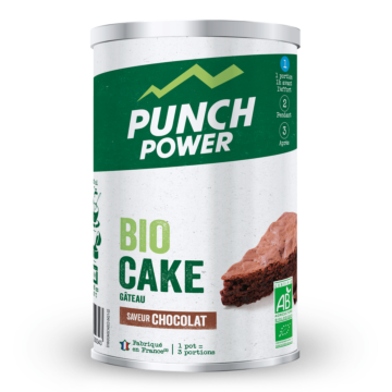 Punch Power Biocake 400 g saveur chocolat - Pour un petit déjeuner pre-compétition facile à digérer - Sans gluten