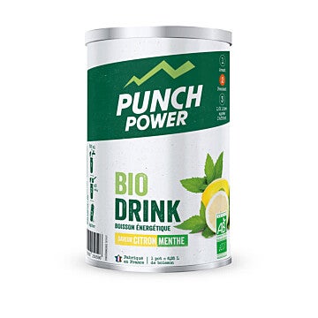 Punch Power Biodrink 500 g - Boisson énergétique BIO - Saveur Citron Menthe