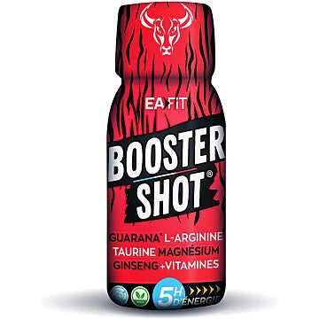 EAFIT Booster Shot - 5h d'énergie naturelle - Guarana - L-Arginine - Taurine - Magnésium - Ginseng - Vitamines - Shot unitaire