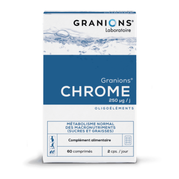 Granions de Chrome 250 µg / jour (60 comprimés) - Halte aux pulsions sucrées - Limite les envies de sucres