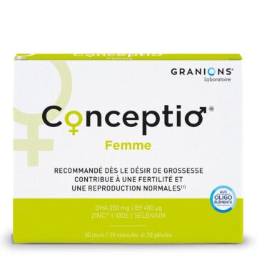 Conceptio Femme
Recommandé dès le désir de grossesse contribue à une fertilité et une reproduction normales