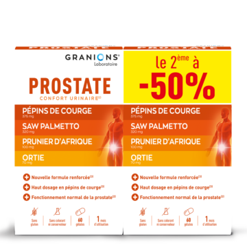Granions Prostate 
Confort urinaire Prix choc