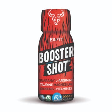 EAFIT Booster Shot - 5h d'énergie naturelle - Guarana - L-Arginine - Taurine - Magnésium - Ginseng - Vitamines - Shot unitaire