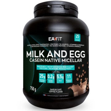 Milk&Egg Micellaire - Protéines - Maintien musculaire - Saveur café
