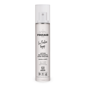 FOUCAUD Friction de Voyage 50 ml pour nettoyer, purifier et rafraîchir en toutes circonstances (même sans eau) 