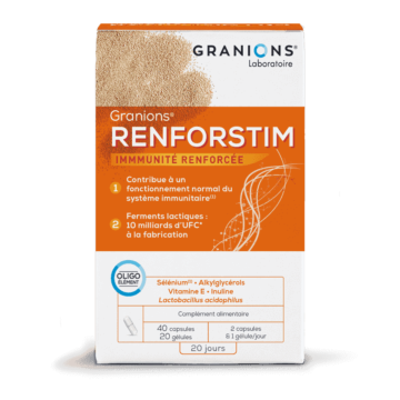 Granions Renforstim  - Immunité renforcée - Sélénium, Alkylglycérols, Vitamine E, Inuline
