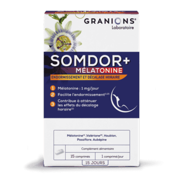 Granions Somdor Mélatonine
Endormissement et décalage horaire