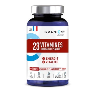23 Vitamines Minéraux et Plantes 90 comprimés - sans lactose - sans gluten - sans colorant ni conservateur - sans sucre