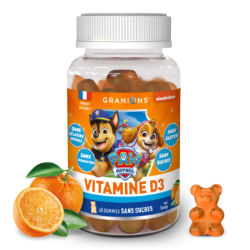 Pat patrouille - vitamine D3 - 60 gummies sans sucres - granions