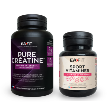 Pack 100 % énergie : 1 EAFIT Pure Créatine 90 gélules + 1 EAFIT Sport Vitamines 60 comprimés