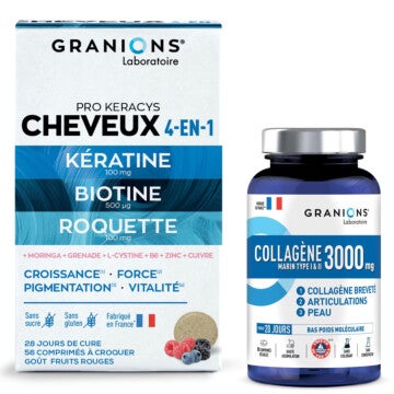 Pack Pro Keracys beauté cheveux + collagène marin 1 et 2
