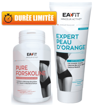 Duo Pure Forskoline + Gel Expert Peau d'Orange - Brûler des graisses avec une action internet et externe