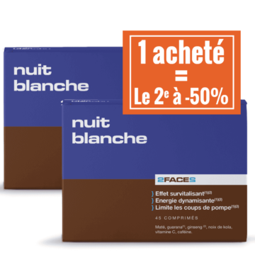 Lot de 2 Nuit Blanche 2Faces à -25 % de réduction. Pour être en forme jusqu'au bout de la nuit !
