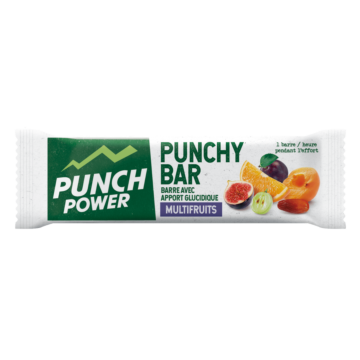 Punch Power Punchybar saveur multifruits - Barre énergétique gourmande, texture moelleuse qui ne colle pas aux doigts !
