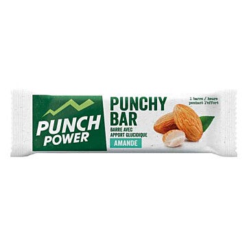 Punch Power Punchybar saveur amande - Barre énergétique gourmande, texture moelleuse qui ne colle pas aux doigts !