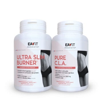 Pack EAFIT Ultra Slim Burner et Pure CLA 
Brûlez les graisses et mincissez durablement
