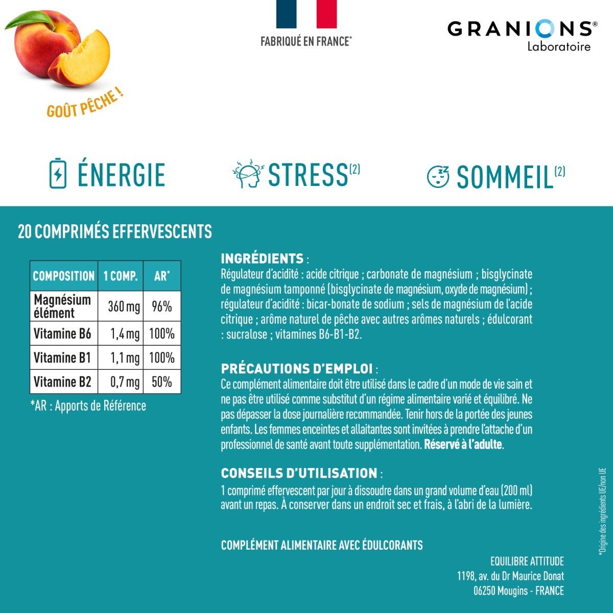 Granions - Magnésium Bisglycinate effervescent
