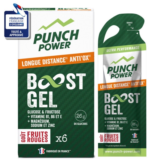 Punch Power BOOST GEL – Longue Distance Antiox – Goût Fruits Rouges