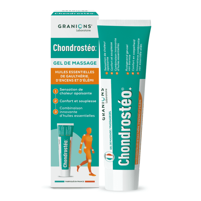 Chondrosteo - Gel de massage - huiles essentielles de gaulthérie - d'encens et d'élémi Chondrosteo - Gel de massage - huiles essentielles de gaulthérie - d'encens et d'élémi