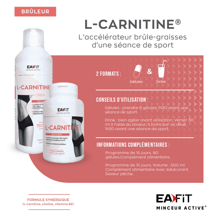 how much l carnitine do you need L-Carnitine Drink 500 ml - Brûle-graisses & énergie