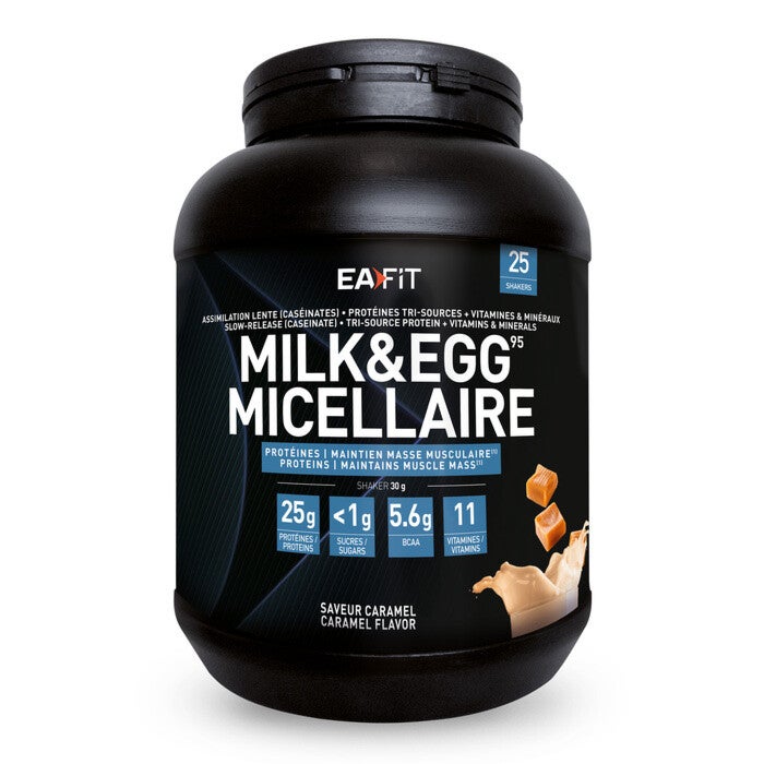 Milk&Egg - Protéines - Maintien musculaire - Saveur caramel -EAFIT Milk&Egg - Protéines - Maintien musculaire - Saveur caramel -EAFIT