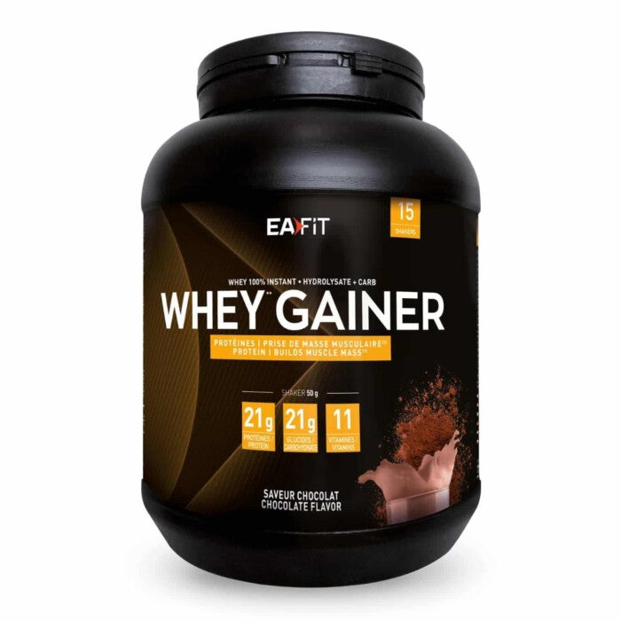 whey gainer choco face pour la prise de masse EAFIT