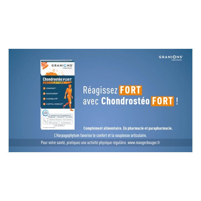 Granions Chondrostéo+ FORT - 120 Comprimés / 1 Mois - Complément Articulations, Neuf
