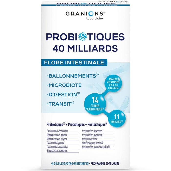Granions - Probiotiques 40 milliards - Flore Intestinale 