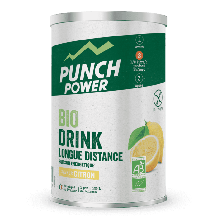 Punch Power Boisson Energétique Biodrink Longue Distance 500 g - Saveur Citron - Pour un apport énergétique maximal pendant les efforts de longue durée - Face Punch Power Boisson Energétique Biodrink Longue Distance 500 g - Saveur Citron - Pour un apport énergétique maximal pendant les efforts de longue durée - Face