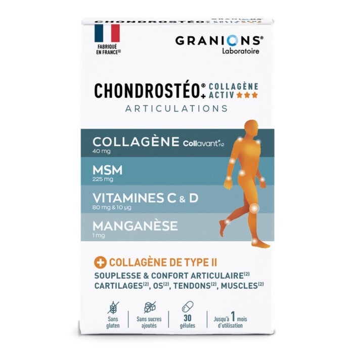 Pack chondrostéo collagène activ - 30 gélules - Protège et répare vos articulations Pack chondrostéo collagène activ - 30 gélules - Protège et répare vos articulations