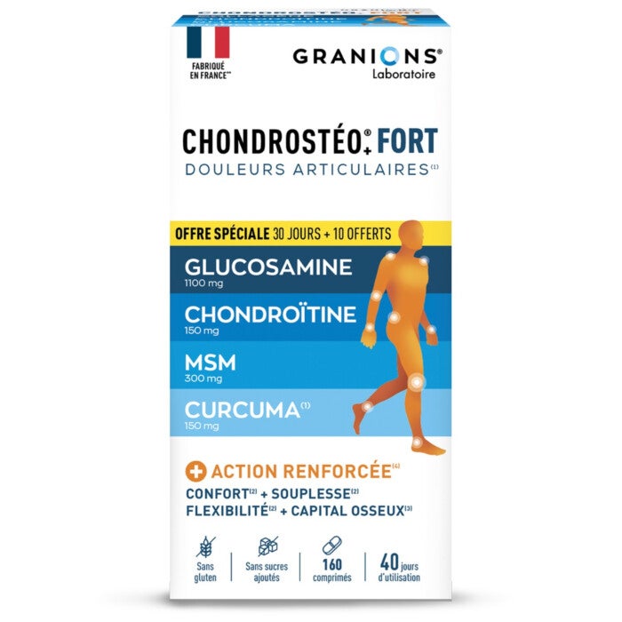 Chondrostéo Fort 160 comprimés - Régénération du cartilage - Offre spéciale 10 jours offerts
