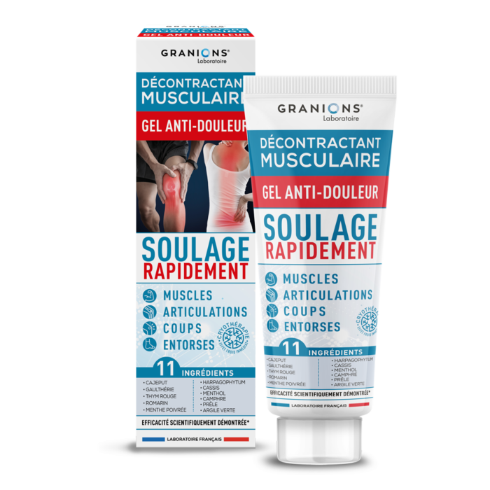 Granions Décontractant Musculaire Gel Anti Douleur - 11 ingrédients à l'efficacité scientifiquement testé Granions Décontractant Musculaire Gel Anti Douleur - 11 ingrédients à l'efficacité scientifiquement testé