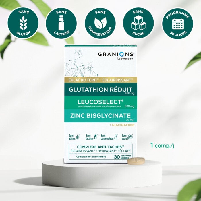 glutathion claircissant en pharmacie Ezaneic Glutathione 60 Gelules Pack claircissant Elixir Light Glutathion