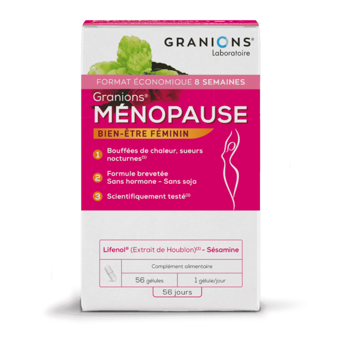 Granions ménopause - Anti bouffées de chaleurs - Anti sueurs nocturnes - Sans hormones - sans soja