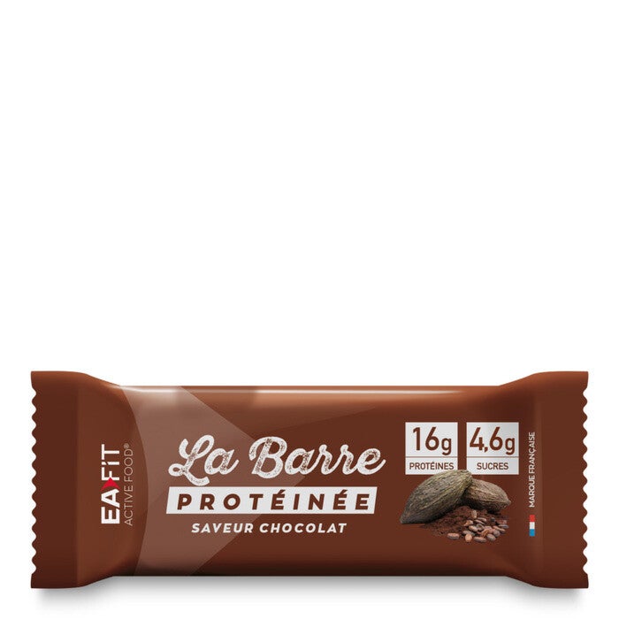 EAFIT LA Barre protéinée - 46 g - Saveur Chcolat - 16 g de protéines - Texture moelleuse - Délicieusement sain EAFIT LA Barre protéinée - 46 g - Saveur Chcolat - 16 g de protéines - Texture moelleuse - Délicieusement sain