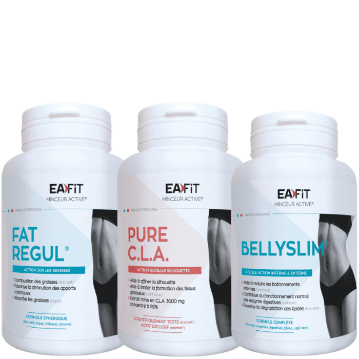 Pack ventre plat eafit : fat regul + pure cla + bellyslim eafit