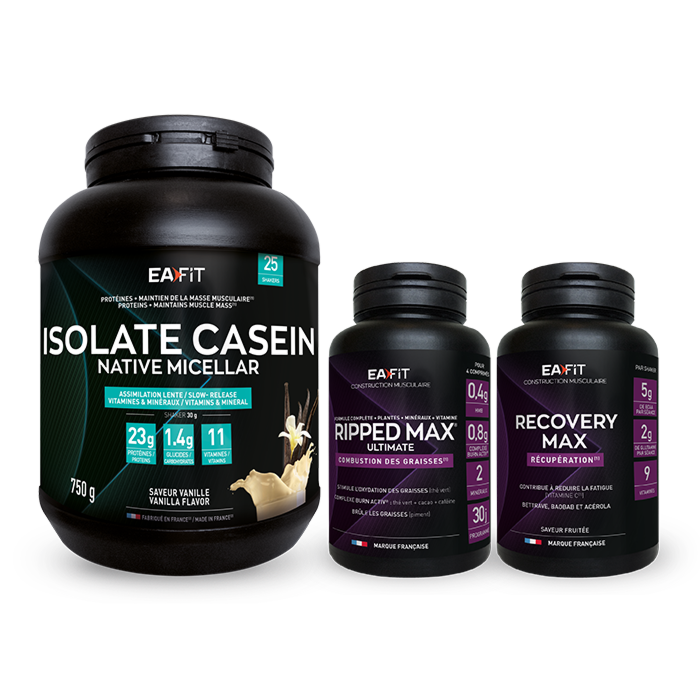 Packs Sèche et Définition Musculaire isolate vanille