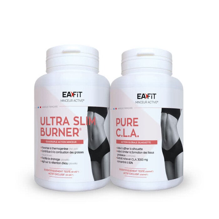 Pack Ultra Slim Burner et Pure CLA 
Brûlez les graisses et mincissez durablement