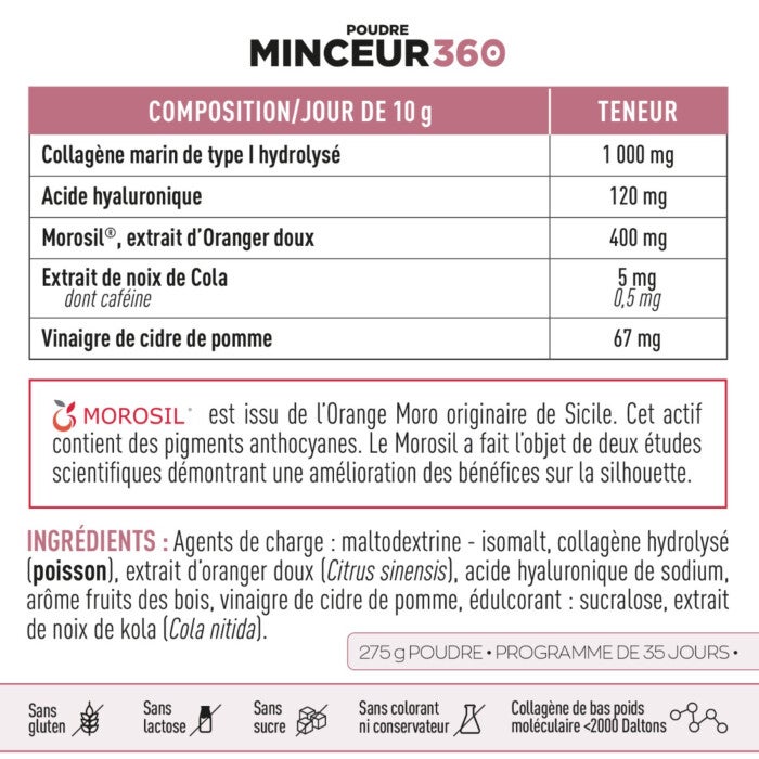 Poudre minceur 360 composition