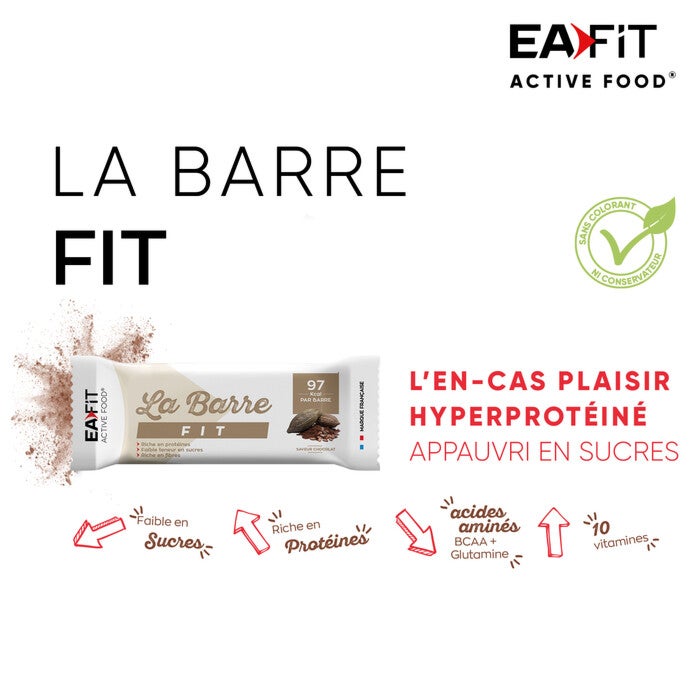La Barre Fit EAFIT : 10 grammes de protéines pour seulement 1 g de sucre ! Idéale pour les petites faims - Bénéfices