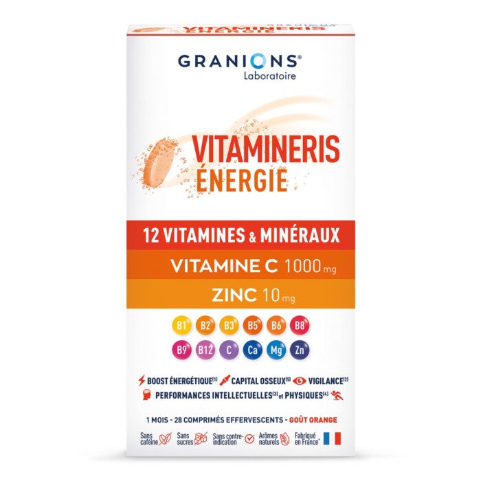 Vitamineris Énergie 1000mg - 28 comprimés FACE Vitamineris Énergie 1000mg - 28 comprimés FACE